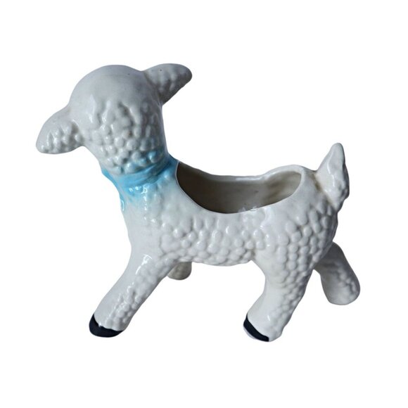 Vintage Pottery Lamb Planter Baby Lamb 1950s - Picture 7 of 8